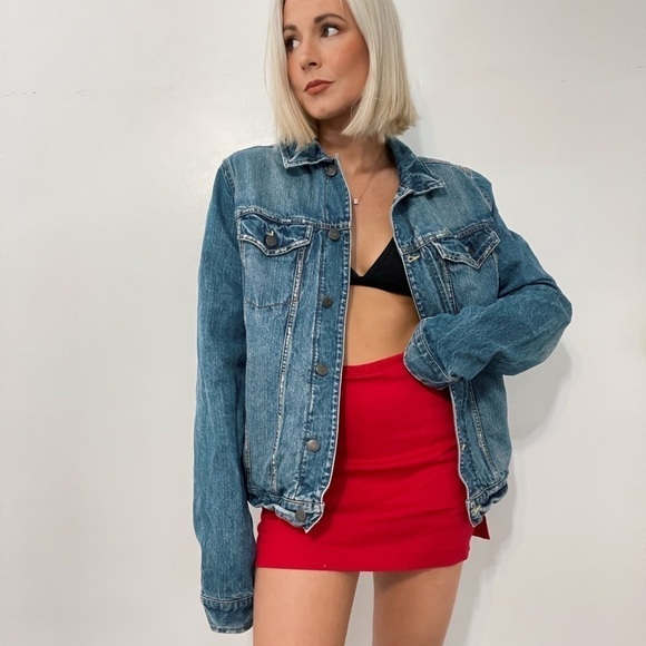 💫 VINTAGE | Sporty Red Spandex Micro Mini Scort Skirt - Picture 2 of 7